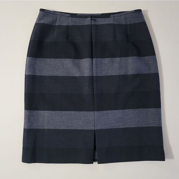Tahari Arthur S. Levine Black and Gray Stripe Lined Pencil Skirt - Picture 12 of 12